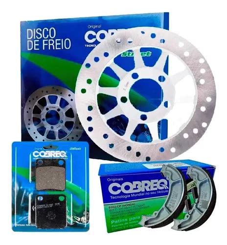 Disco Freio Pastilhas Lonas Patim Titan 150 2004 2008 Cobreq