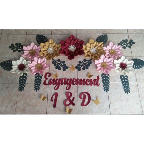 Jual Paper Flower Dekorasi Pesta Pernikahan Lamaran Tunangan Ulang