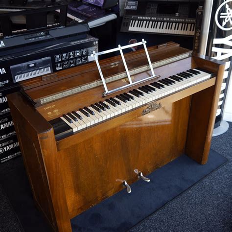 Eavestaff Mini Grand Upright Acoustic Piano Walnut Nd Hand Rich