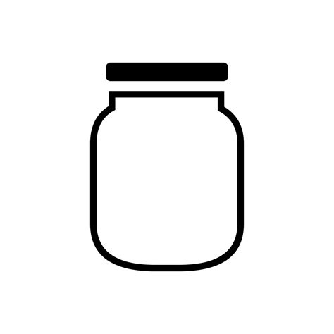 glass jar icon vector set bottle illustration sign collection