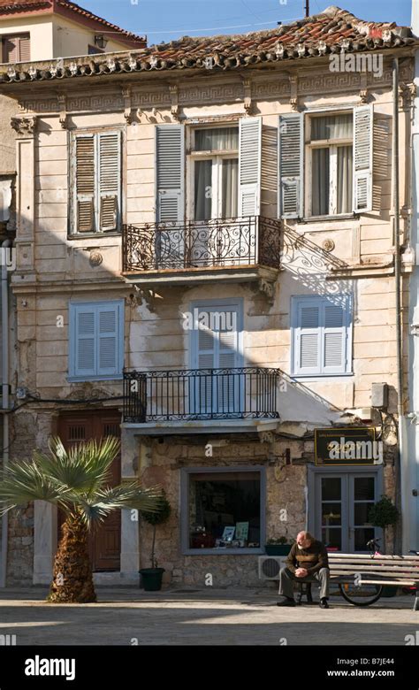 House Facade In The Neo Classical Architectural Style In The Old Town