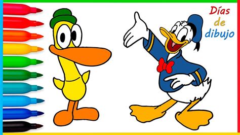 Colorea A Pato De Pocoy Y Al Pato Donald Dibujos Para Ni Os