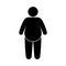 Fat Man Icon Obesity Pictogram Overweight Stick Man Stickman Stock