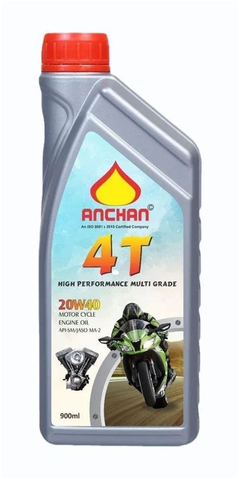 Anchan 4T 20W40 Motorcycle Engine Oil Bottle Of 900 ML At Rs 420