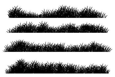 Grass Silhouette Vector 17706646 Vector Art At Vecteezy