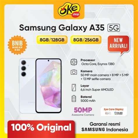 Jual Samsung Galaxy A35 5g 8128gb Atau 8256gb Garansi Resmi Samsung Indonesia 1 Tahun