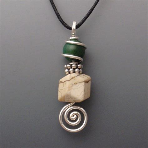 African Opal & Jade Pendant - BJChristian Designs Jewelry - Beauty For ...