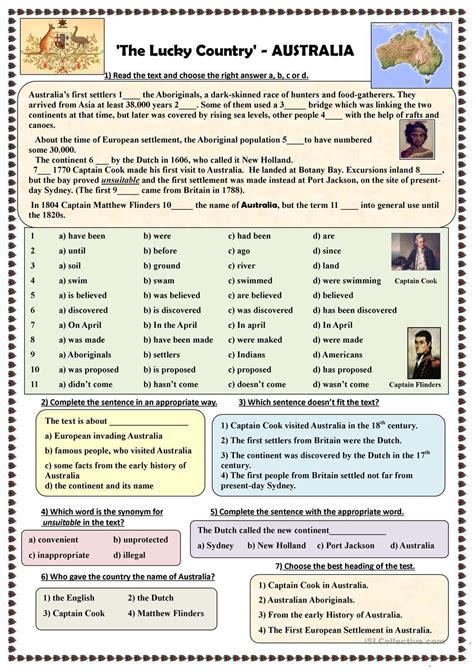 Year 7 English Worksheets Australia