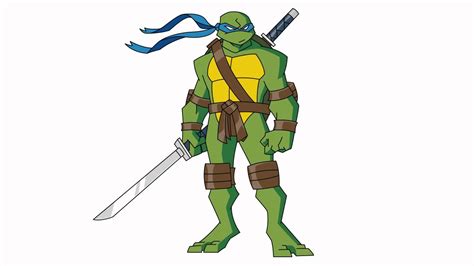 Leonardo Ninja Turtle Drawing | Free download on ClipArtMag