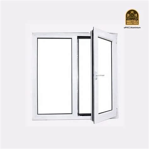 White Residential UPVC Hinged Window Size Dimension 4 3 Feet L W