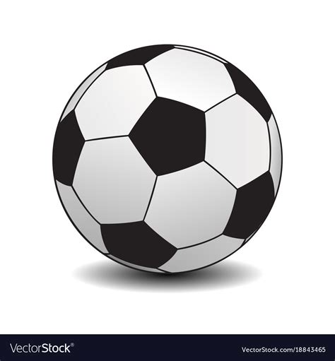 Soccer ball on white background Royalty Free Vector Image