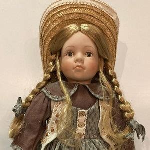 Porcelain Blonde Braids Doll Etsy