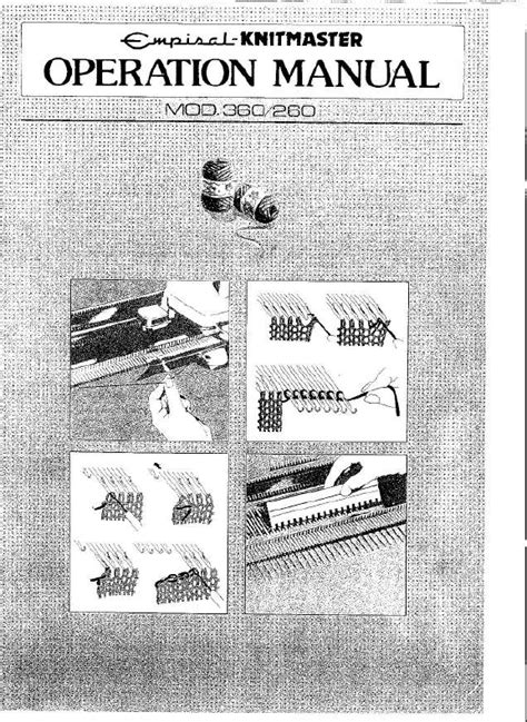 Manual Empisal Knitmaster 360 Knitting Machine