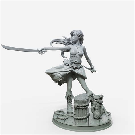 Marina 7 3d Printed Miniature Fanart By Female Miniatures Scaled Colle