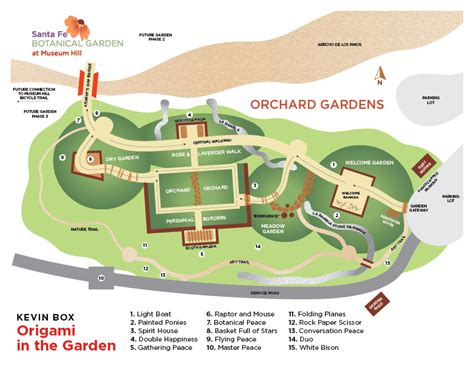 Location map of sculptures – Santa Fe Botanical Garden