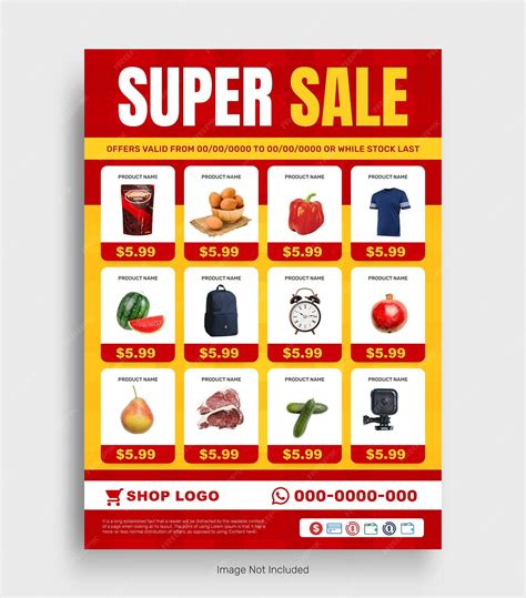 Premium Vector Supermarket Product Sale Catalog And Grocery Sale