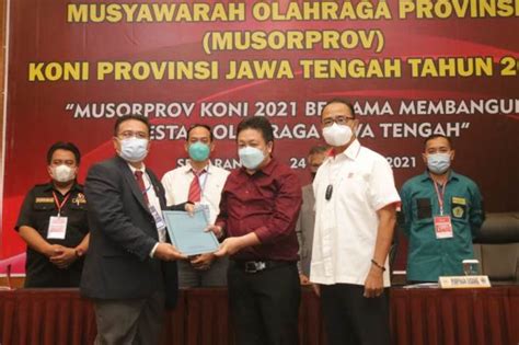 Bona Ventura Terpilih Jadi Ketua Umum KONI Jateng Periode 2021 2025