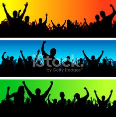 Cheering crowd vector image & clipart | Royalty Free