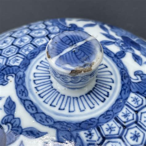 A Chinese Blue And White Vietnamese Market Bleu De Hue Lidded Bowl 1465 Nordic Antiques Sweden