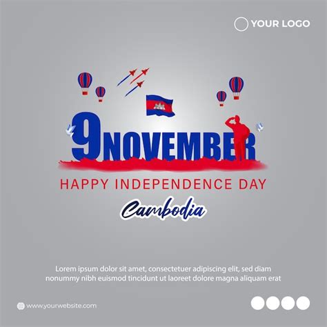 Ilustra O Em Vetor De Feliz Banner Do Dia Da Independ Ncia Do Camboja