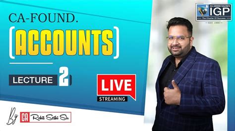 CA FOUNDATION ACCOUNTS LECTURE 2 DEMO CLASS BY CA ROHIT SETHI