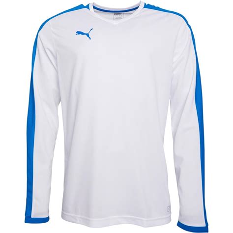 Buy Puma Mens Pitch Long Sleeve Football Jersey Whiteroyal