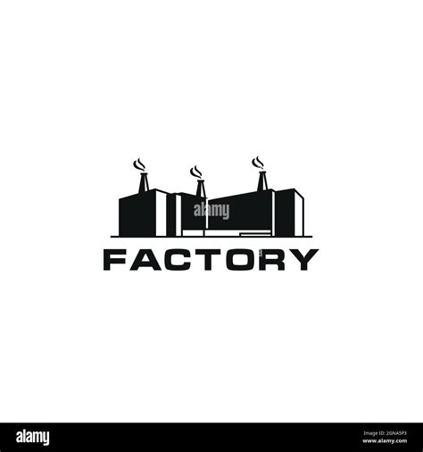 Factory Building Logo Design Modern Industrial Logo Design Stock