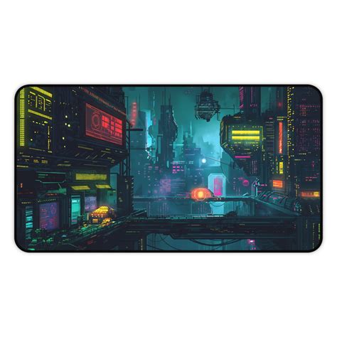 Cyberpunk City Desk Mat, Cyberpunk Desk Mat, Desk Mat, Desk Mat Gift ...