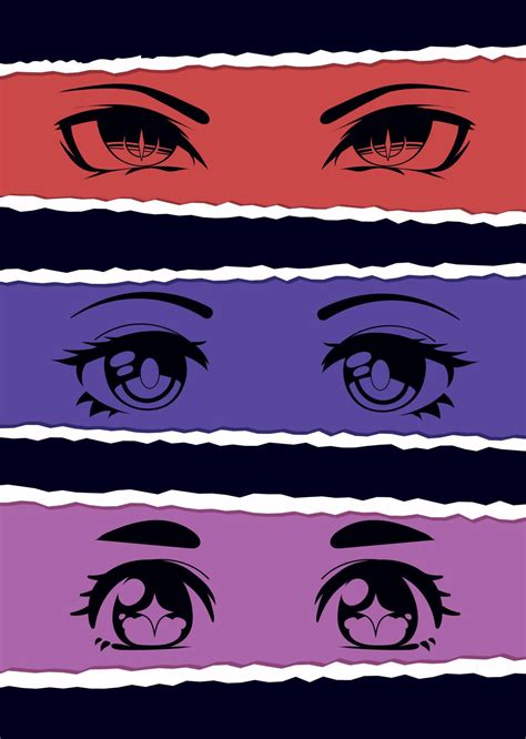 Anime Eyes Close Up 10824744 Vector Art At Vecteezy