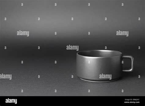 Blank Cup On Dark Background Stock Photo Alamy