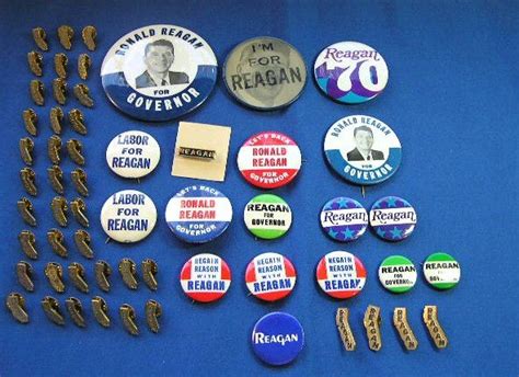 Huge Lot Ronald Reagan Campaign Pinback Buttons And Pins 37494495