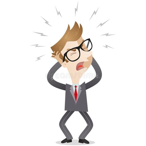 Frustrated Businessman Screaming Stock Vector Illustration Of