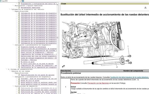 Manual De Taller Diagramas Chevrolet Cruze Espa Ol