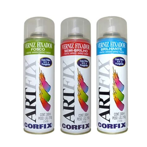 VERNIZ SPRAY FIXADOR CORFIX SEMI BRILHO 300ML Artes Gerais