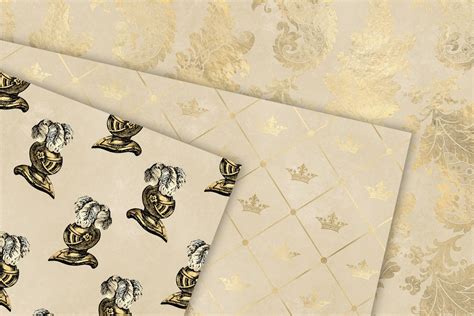 Ivory And Gold Princess Digital Paper Seamless Fairy Princess Etsy