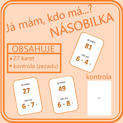 Já mám kdo má NÁSOBILKA Matematika UčiteléUčitelům cz