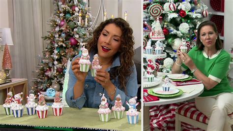 Set Of 2 Holiday Figures With Cupcakes By Valerie On QVC YouTube