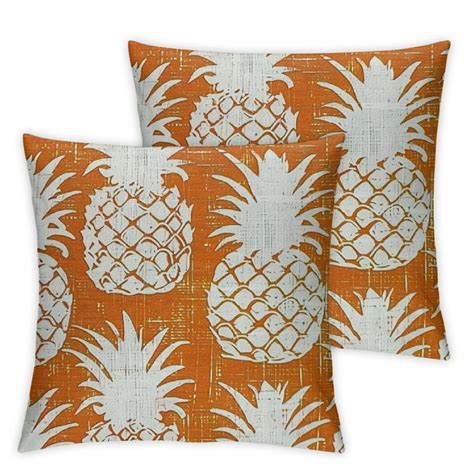 Ullo0ord Pineapple Pillow Cover For Couch Summer Tropical Decor Square