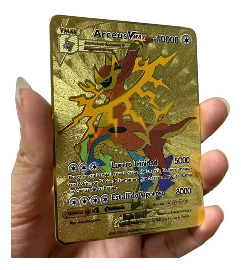 Arceus V Max Rainbow De Poder Carta Pokemon Metal Mebuscar Brasil