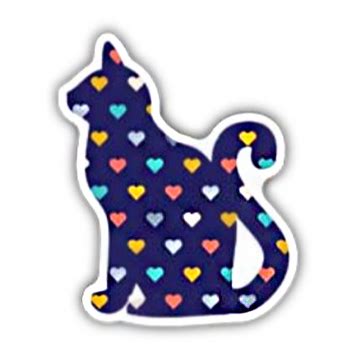 Heart Cat Sticker - Four Your Paws Only