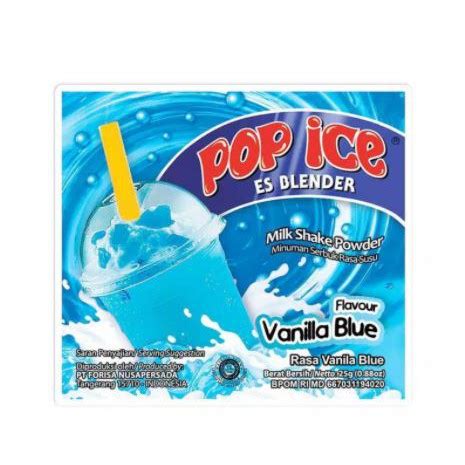 Jual Pop Ice Rasa Vanilla Blue Renceng Isi Sachet Shopee Indonesia