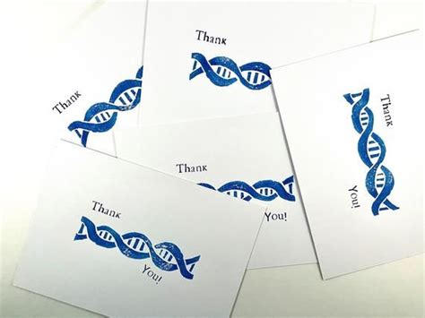 DNA Handmade Block-printed Thank You Card // Set of 5 // - Etsy | Print thank you cards, Card ...