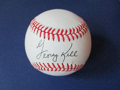 George Kell Signed Oal Rawlings Baseball Autographed Detroit Tigers Hof