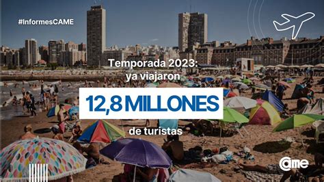 CAME On Twitter Temporada2023 Ya Viajaron 12 8 Millones De