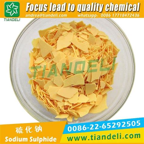 Sodium Sulfide Yellow Red Flakes Sodium Hydro Sulfide Tiandeli