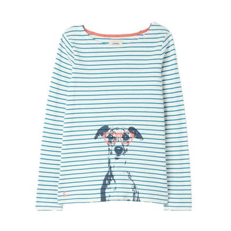 Joules Womens Harbour Print Top From Otterburn Mill