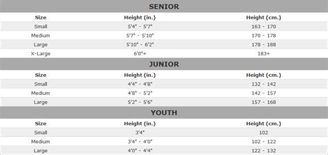 Hockey Elbow Pad Sizing Chart & Guide