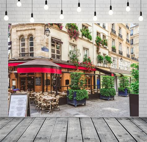 Amazon Beleco X Ft Fabric Paris Street Cafe Backdrop For