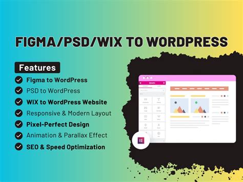 Convert Figma To WordPress Canva PSD Wix To Elementor Pro Upwork