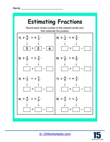 Estimation Worksheets 15